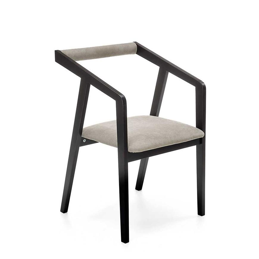 Židle Azul dřevo/samet černá/šedá 50x53x79 Baumax