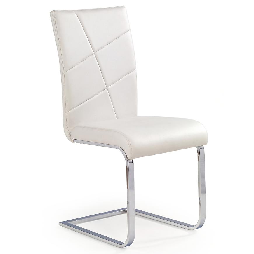 Židle K108 kov/eko kůže bílá 43x57x96 Baumax
