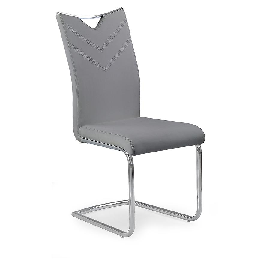 Židle K224 kov/eko kůže šedá 44x59x100 Baumax