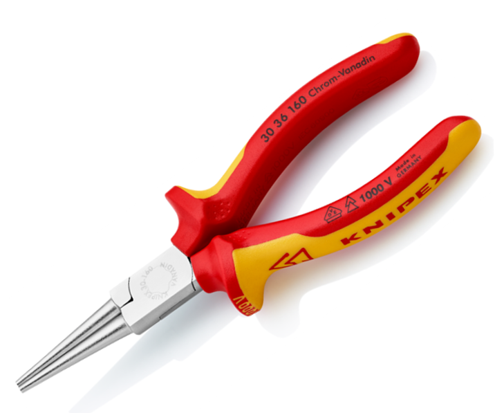 Kleště kulaté s prodlouženými čelistmi VDE Knipex 30 36 160