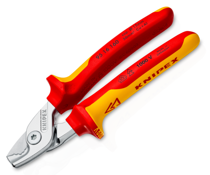 Nůžky na kabely VDE StepCut Knipex 95 16 160