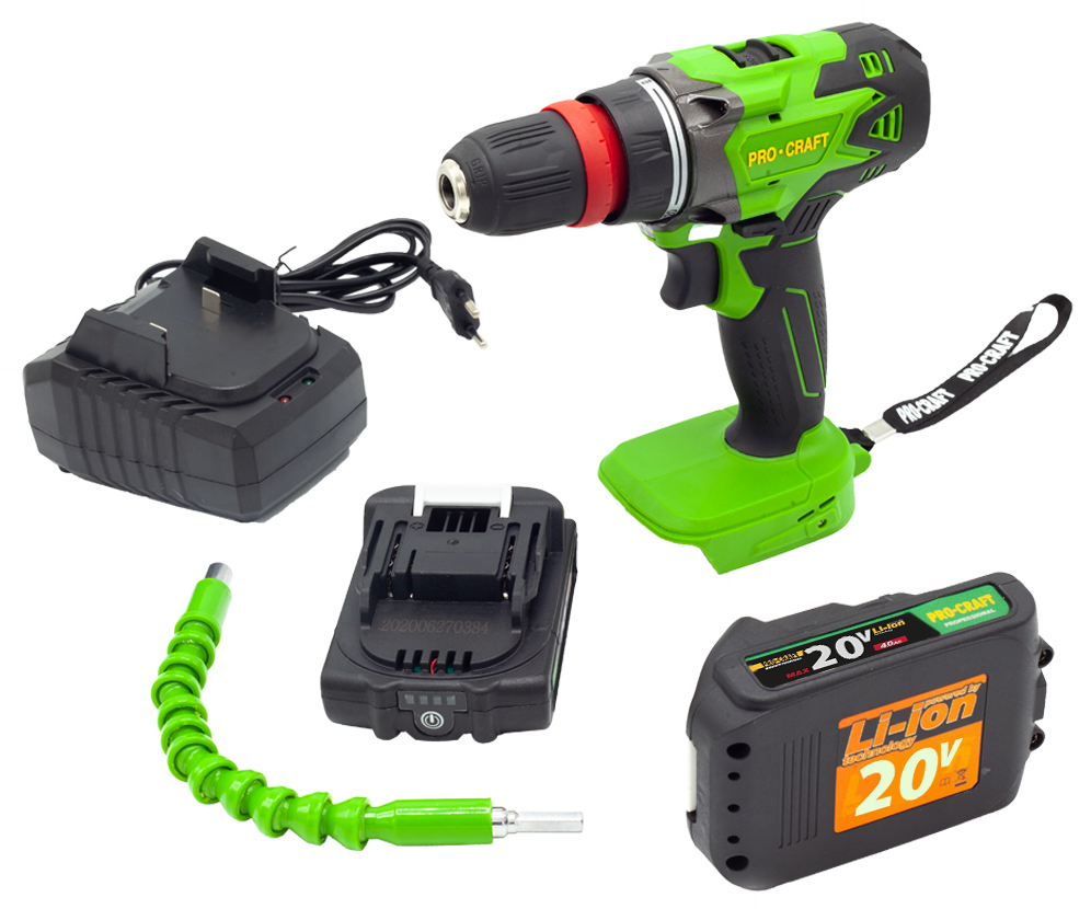 Procraft PA18DFR aku vrtací šroubovák 18V 2x2.0Ah