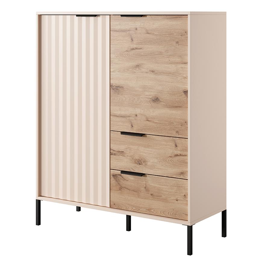 Komoda vysoká RAVE 2D2S béžová/dub viking Baumax