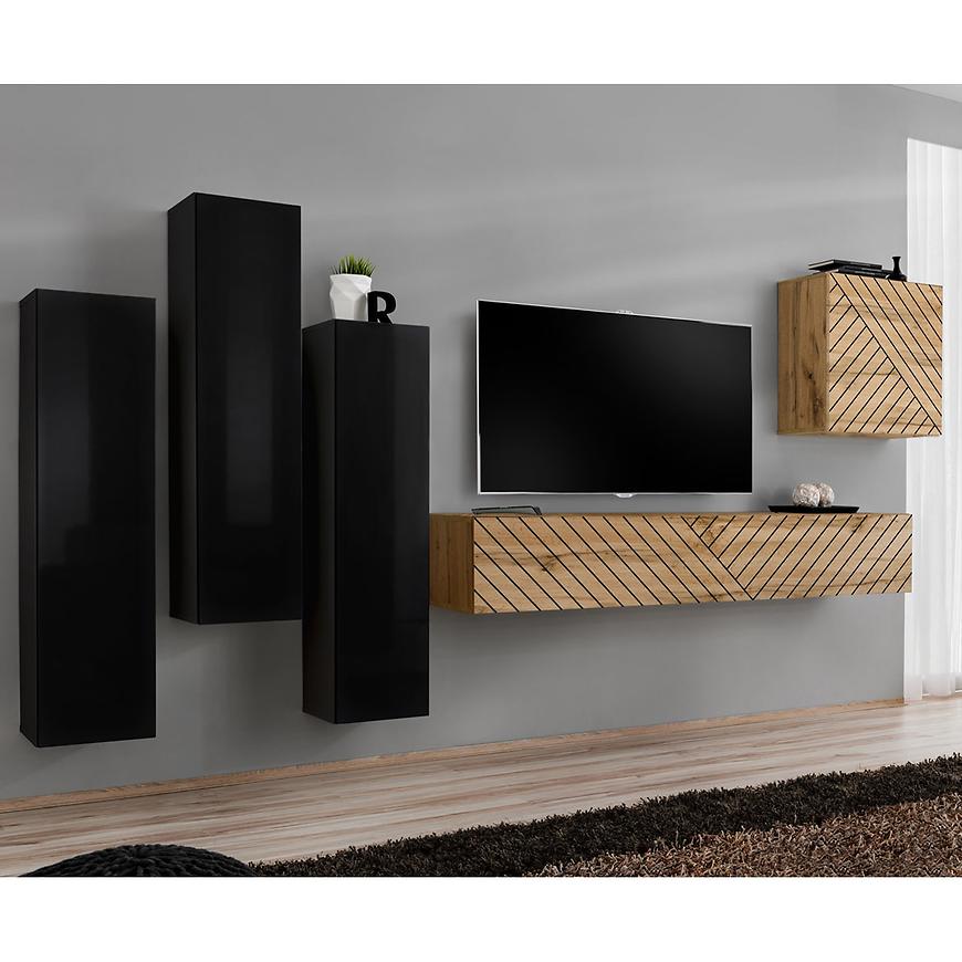 Obývací Stěna Switch III Line Černá/Wotan Baumax