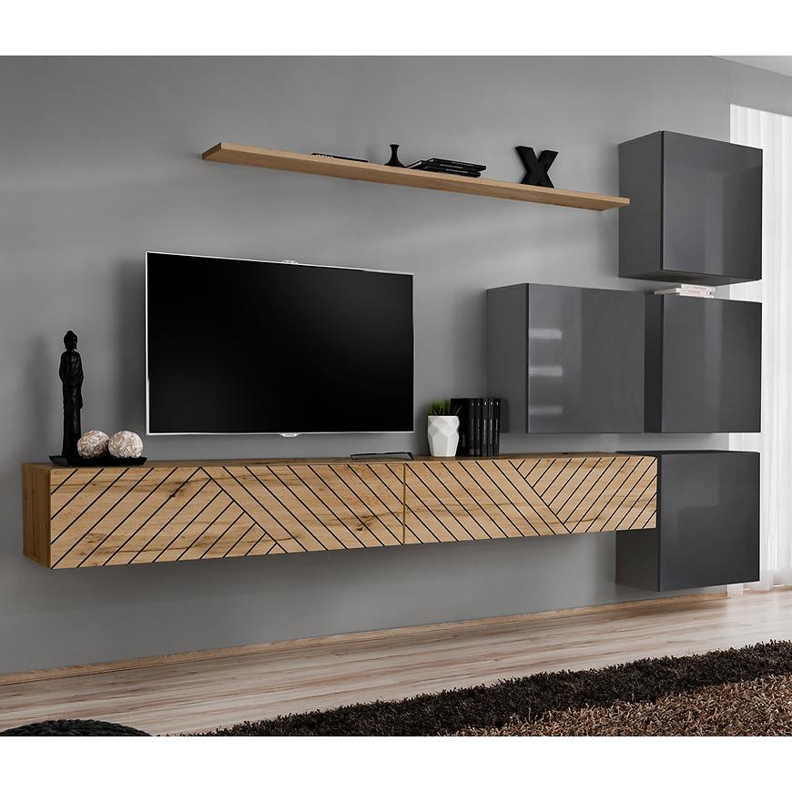 Obývací Stěna Switch IX Line Wotan/Grafit Baumax