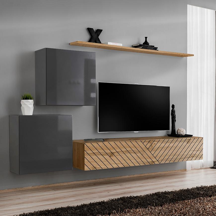 Obývací Stěna Switch V Line Grafit/Wotan Baumax