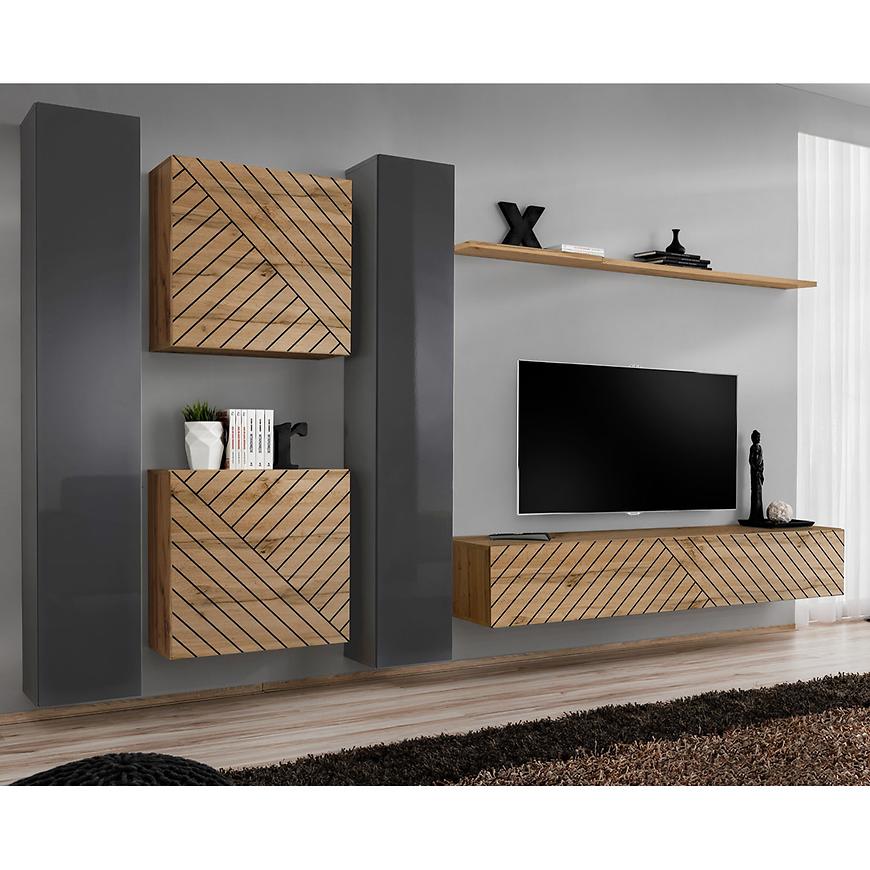 Obývací Stěna Switch VI Line Grafit/Wotan Baumax