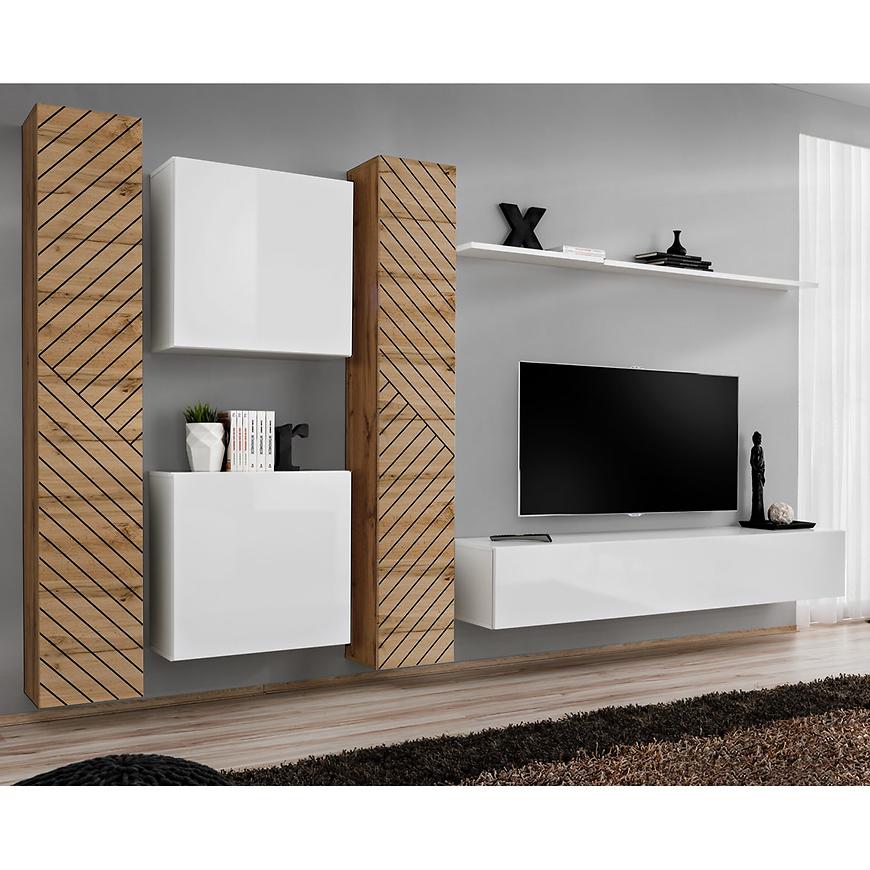 Obývací Stěna Switch VI Line Wotan/Bílý Baumax