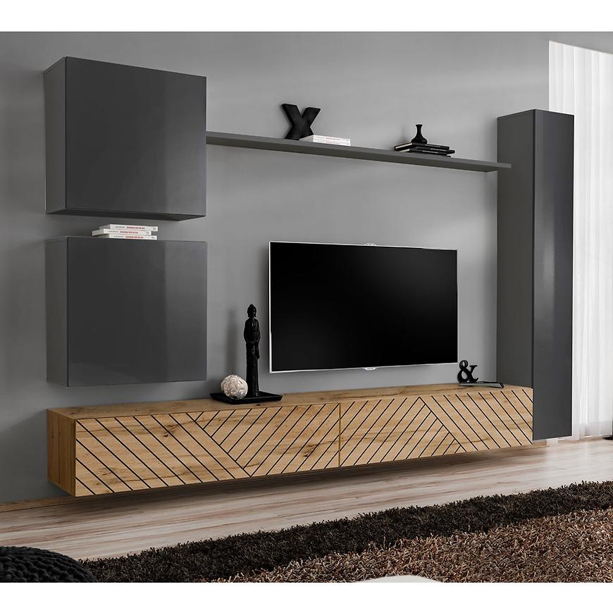 Obývací Stěna Switch VIII Line Grafit/Wotan Baumax