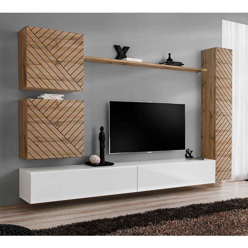 Obývací Stěna Switch VIII Line Wotan/Bílý Baumax