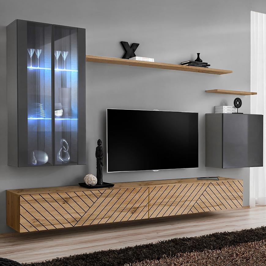 Obývací Stěna Switch XII Line Grafit/Wotan Baumax