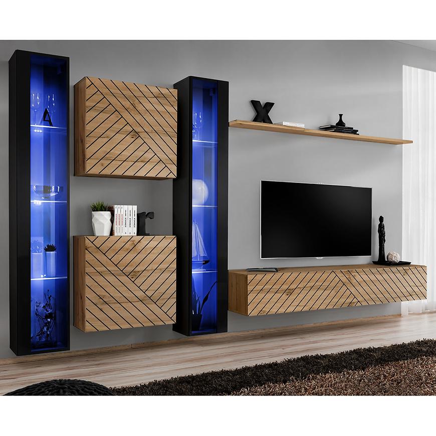 Obývací Stěna Switch XVI Line Černá/Wotan Baumax