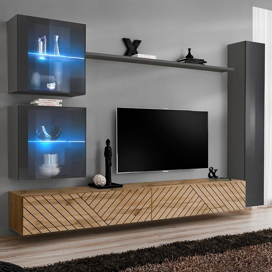 Obývací Stěna Switch XVIII Line Grafit/Wotan Baumax