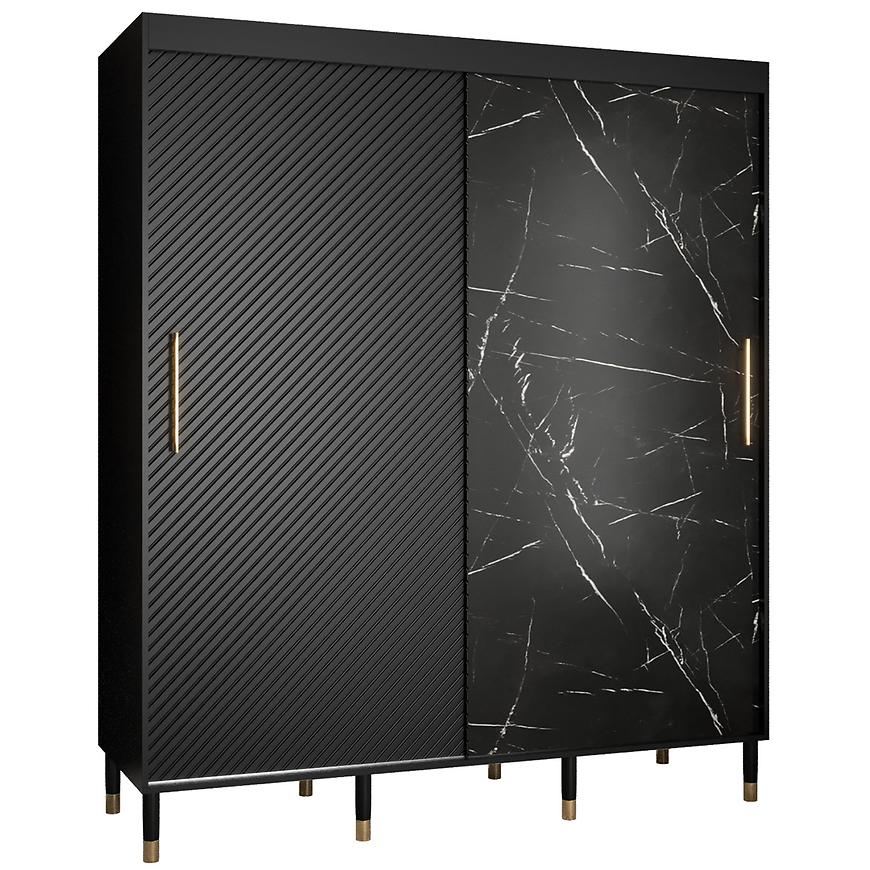 Szafa Aurora Jodelka Marmor 180 Černý Baumax