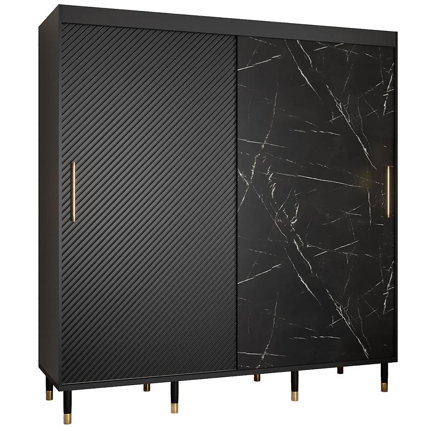 Szafa Aurora Jodelka Marmor 200 Černý Baumax