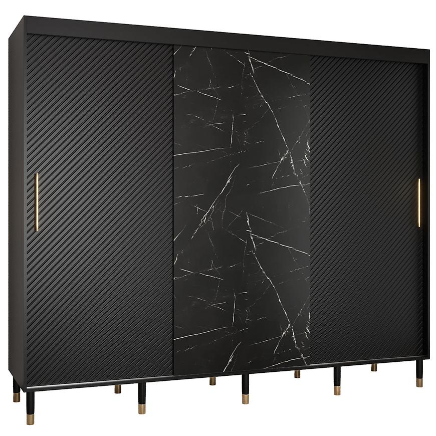 Szafa Aurora Jodelka Marmor 250 Černý Baumax