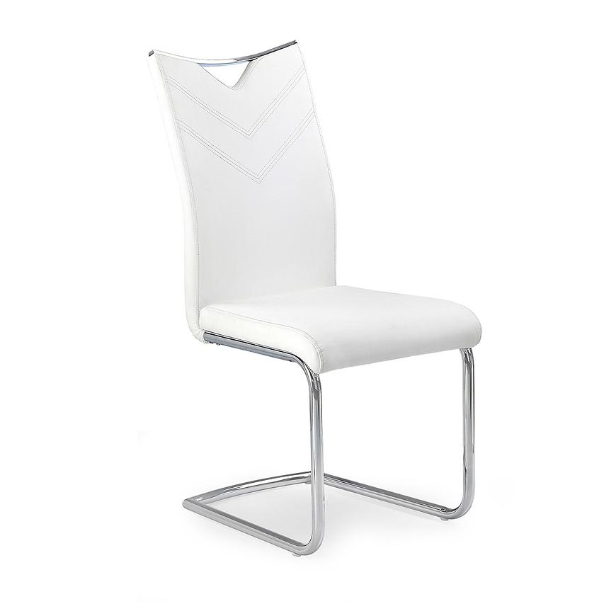 Židle K224 kov/eko kůže bílá 44x59x100 Baumax