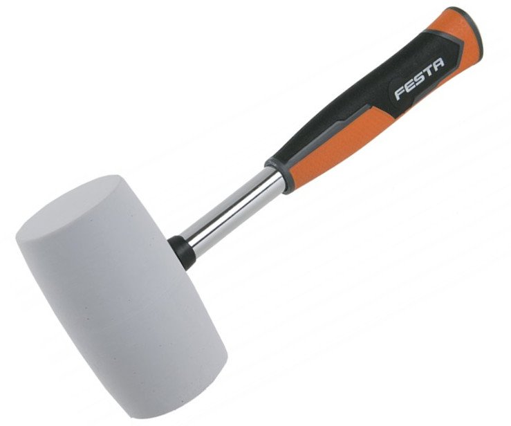 Palička pryžová bílá s kovovou násadou Festa - 55mm/32cm