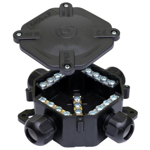 Krabice DK PLAST. 5-PÓL. ČERNÁ 6455-11 5.P/5 na strop/zeď Euronářadí