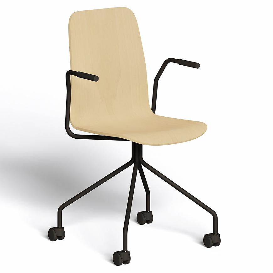 Otáčecí židle VAPAA křižák hb dřevěná s opěrkami Baumax