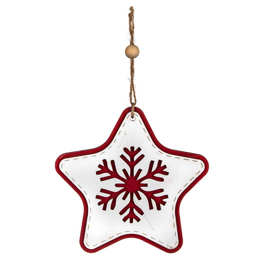 Ozdoba 15 x 15 x 0.8 cm bílá 63943812