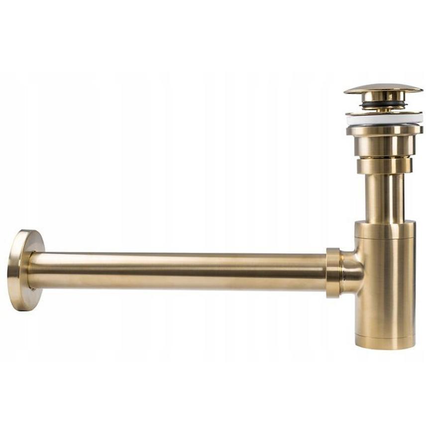 Sifon s výpustí klik-klak univerzální Rea A8586 zlatý - kartáčovaný REA