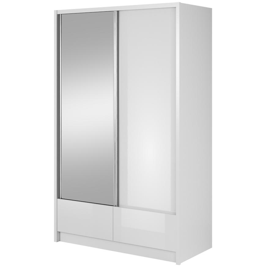 Skříň Aria I 130cm Bílý Lesk/Zrcadlo Baumax