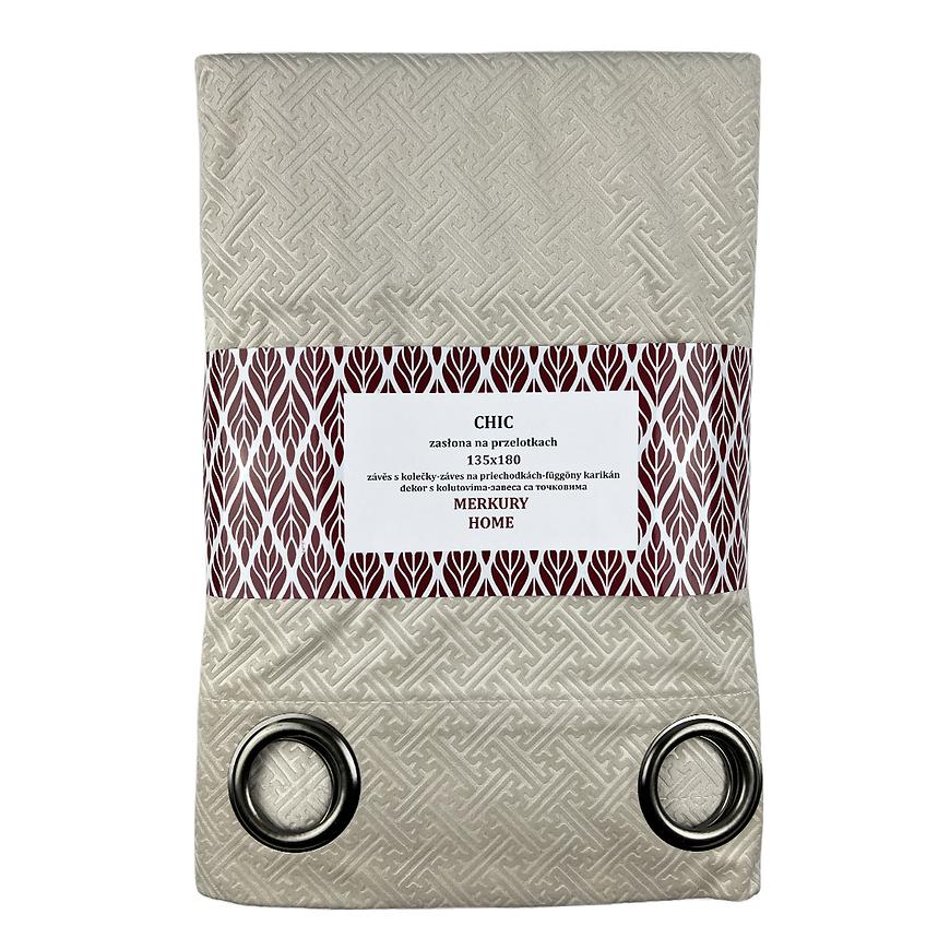 Závěs Chic na průchodkách 135x180 ecru Baumax