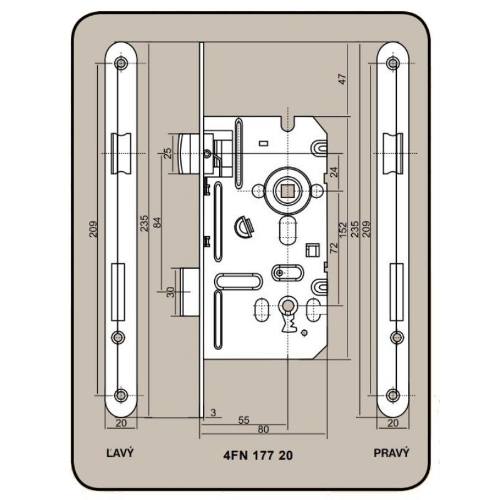 Zámek stavební 8072/55 K