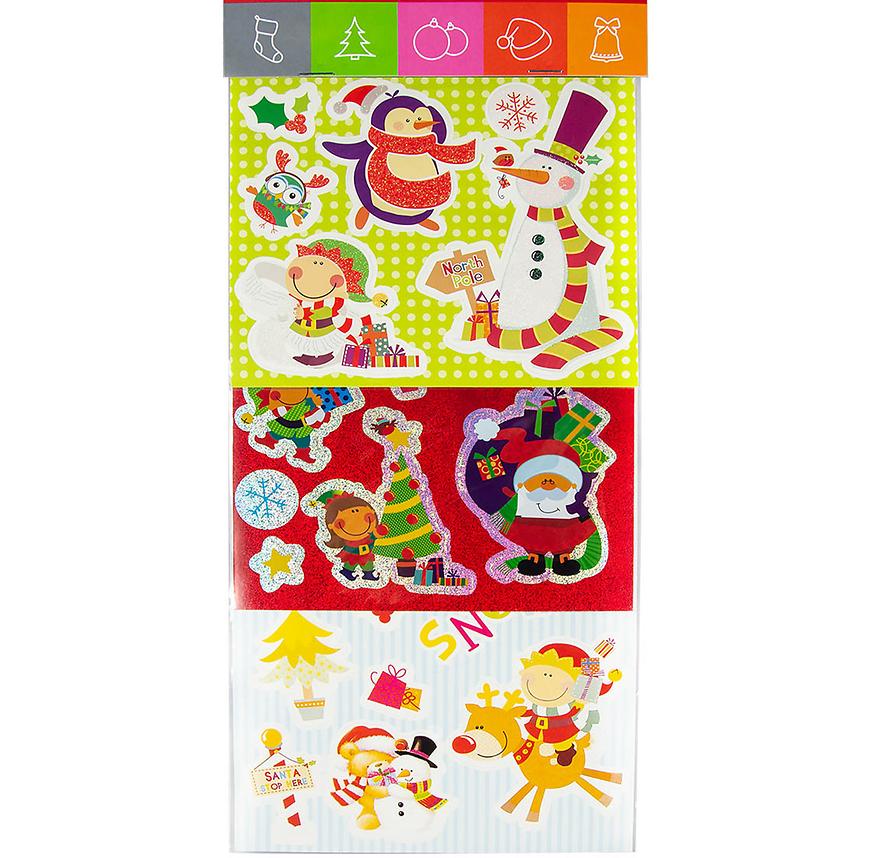 Sada nálepek vánoční 14.5x30.5cm 8670