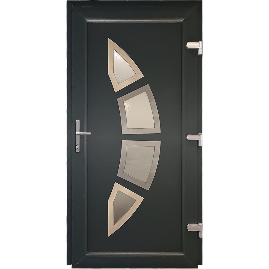 Vchodové dveře ZAGRZEB D15 90P antracit Baumax