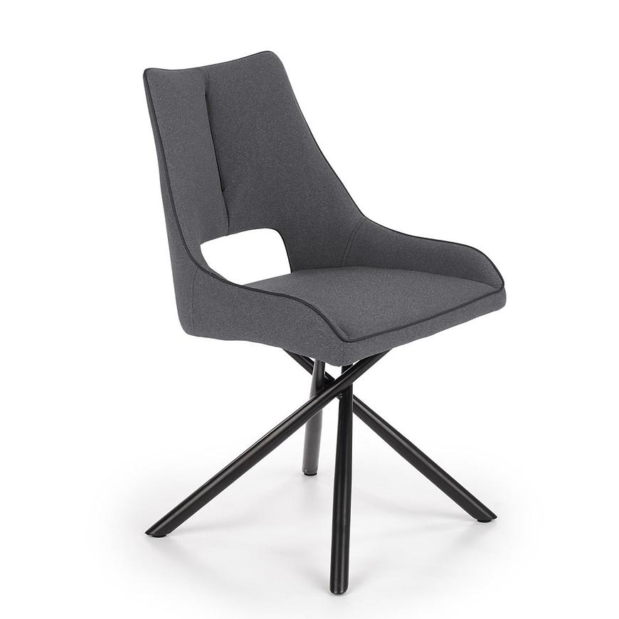 Židle K409 látka/kov tmavě šedá 49x52x84 Baumax