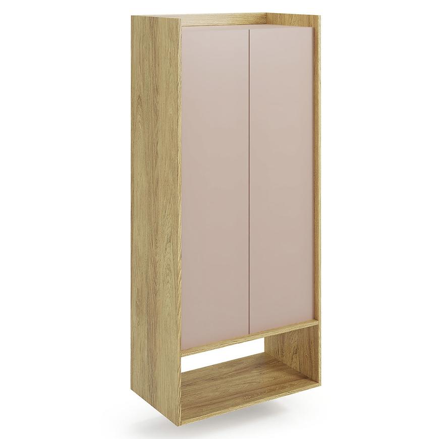 Regał Mobius 2d hikora/starorůžová Baumax
