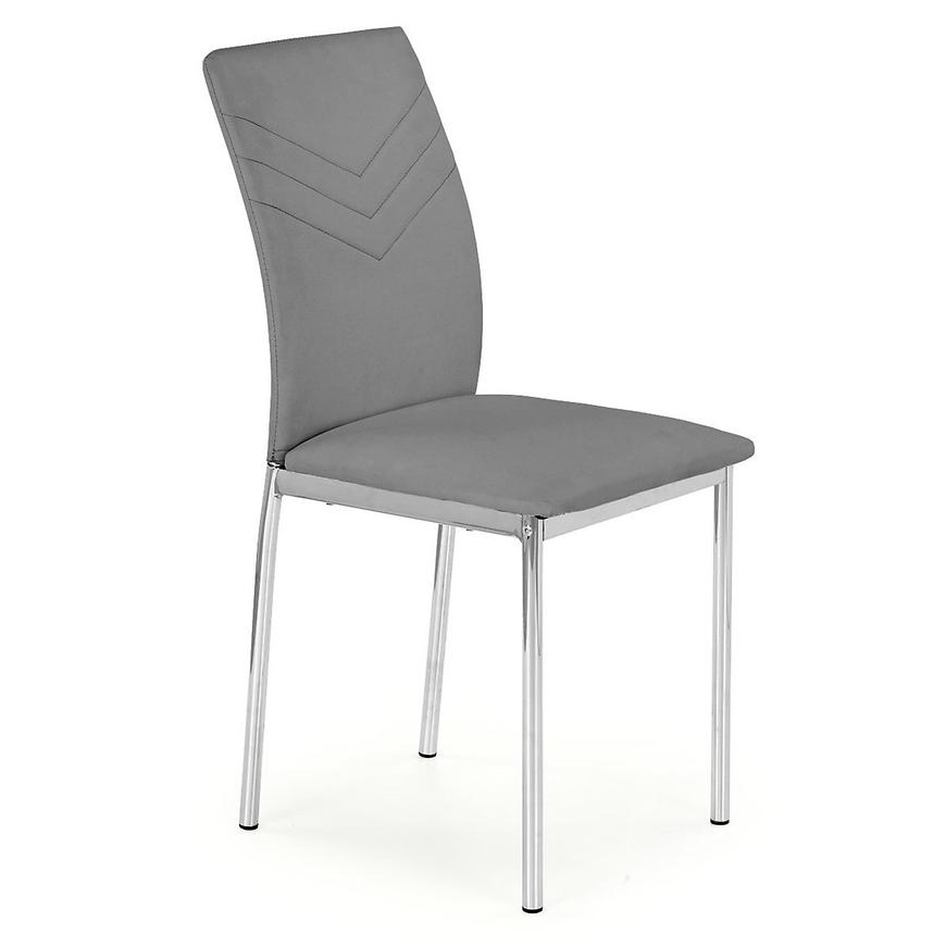 Židle K137 kov/eko kůže šedá 40x49x88 Baumax