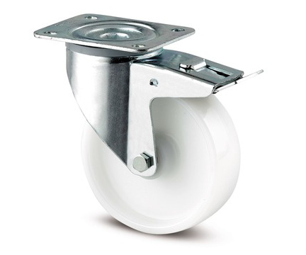 Kolečko průmyslové polyamid otočné 100mm plotýnka