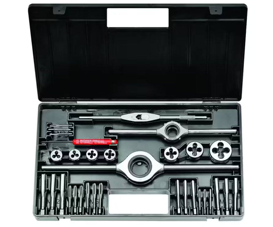 Sada levých závitníků a oček 32ks M3-M12 Bučovice 350 120