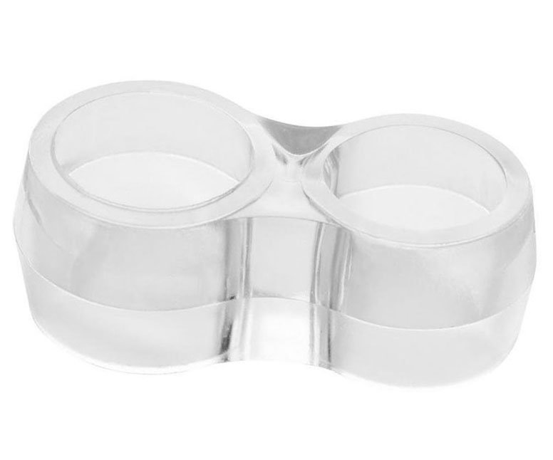 Zarážka dveří na kliku transparentní dvojitá Walteco