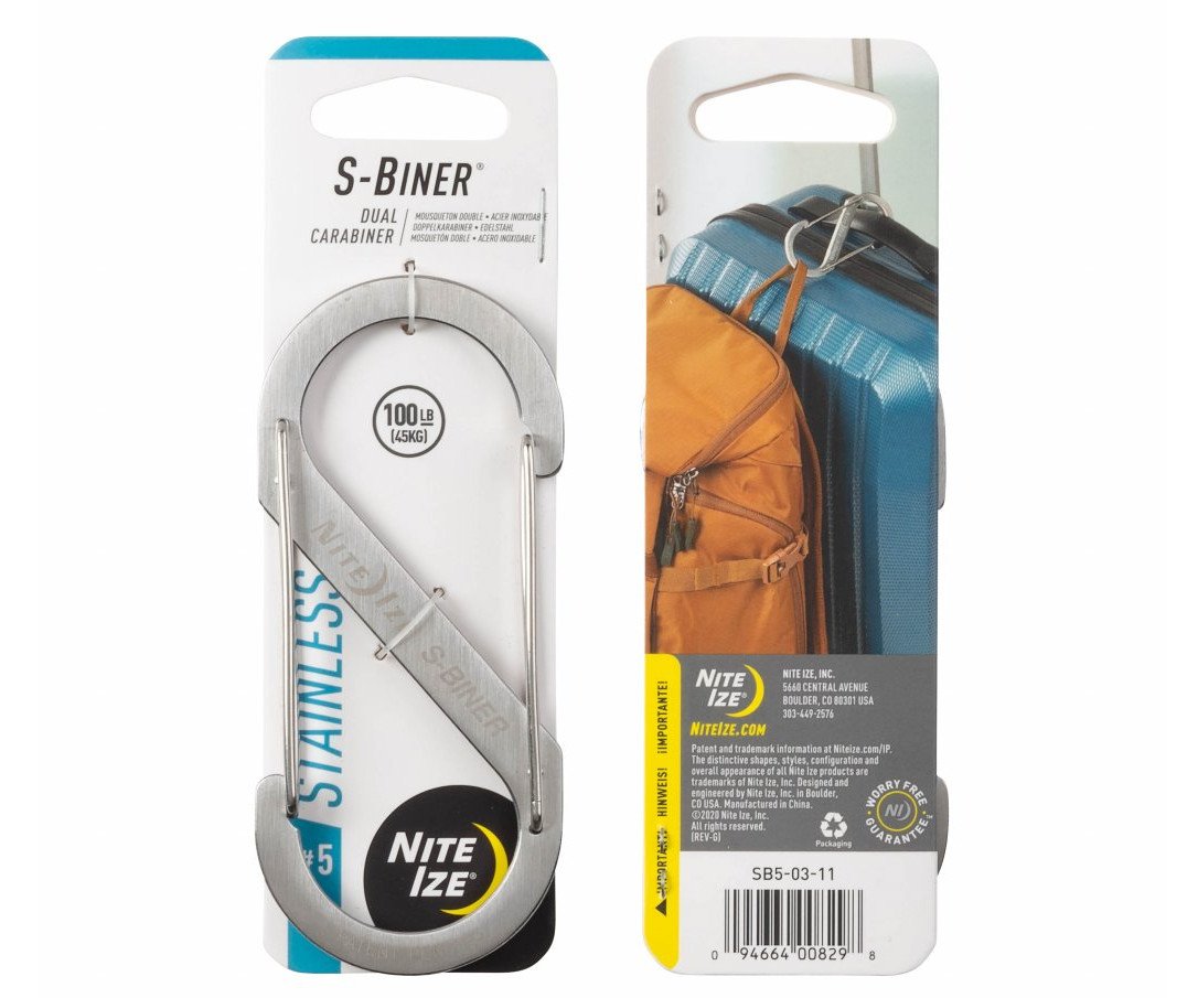 Karabina oboustranná nerez S-Biner - vel. 5 nerez