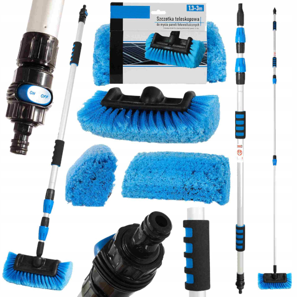 Teleskopický kartáč na fotovoltaické panely 1