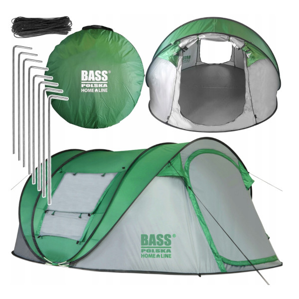 Samorozkládací stan pro 4-6 osob 280x210x115 cm BH10024 BASS