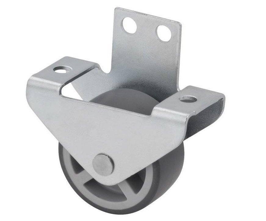 Kolečko nábytkové pevné 30mm PU plotýnka boční uchycení