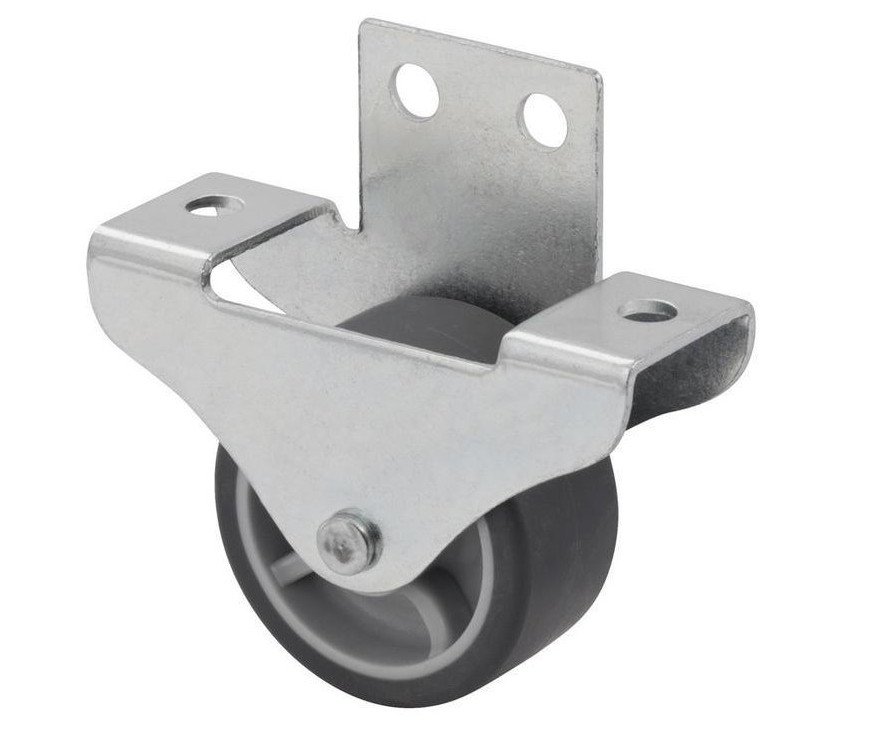 Kolečko nábytkové pevné 38mm PU plotýnka boční uchycení