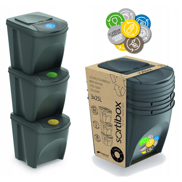 Modulární koš na tříděný odpad 3x25l JIPOS