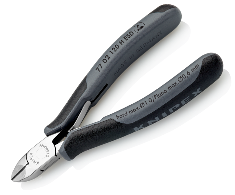Kleště štípací boční pro elektroniku Knipex 77 02 120 H ESD