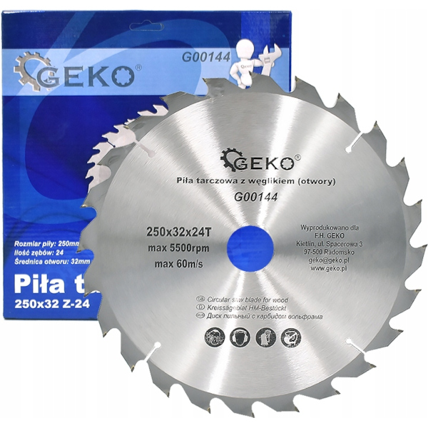 Pilový kotouč na dřevo 250x32x24T G00144 GEKO