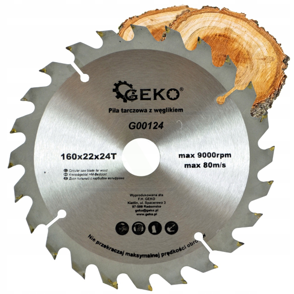 Pilový kotouč na dřevo 160x22x24T G00124 GEKO