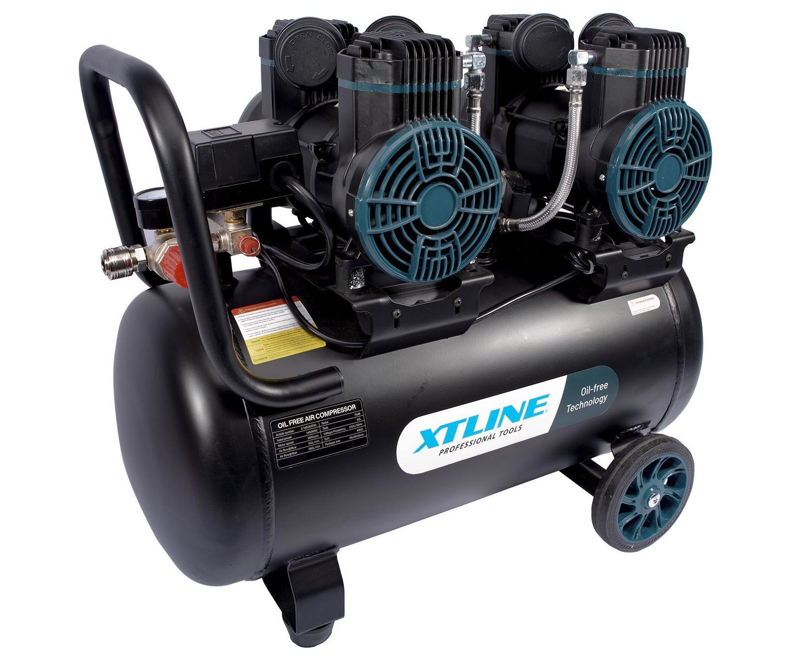XTline XT2050 bezolejový kompresor 2x1450W