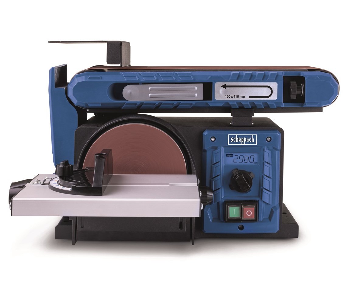 Scheppach BTS 800 Vario pásová a čelní bruska