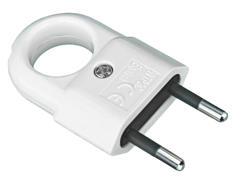 Vidlice plochá s ouškem 230V/2.5A WTP2C