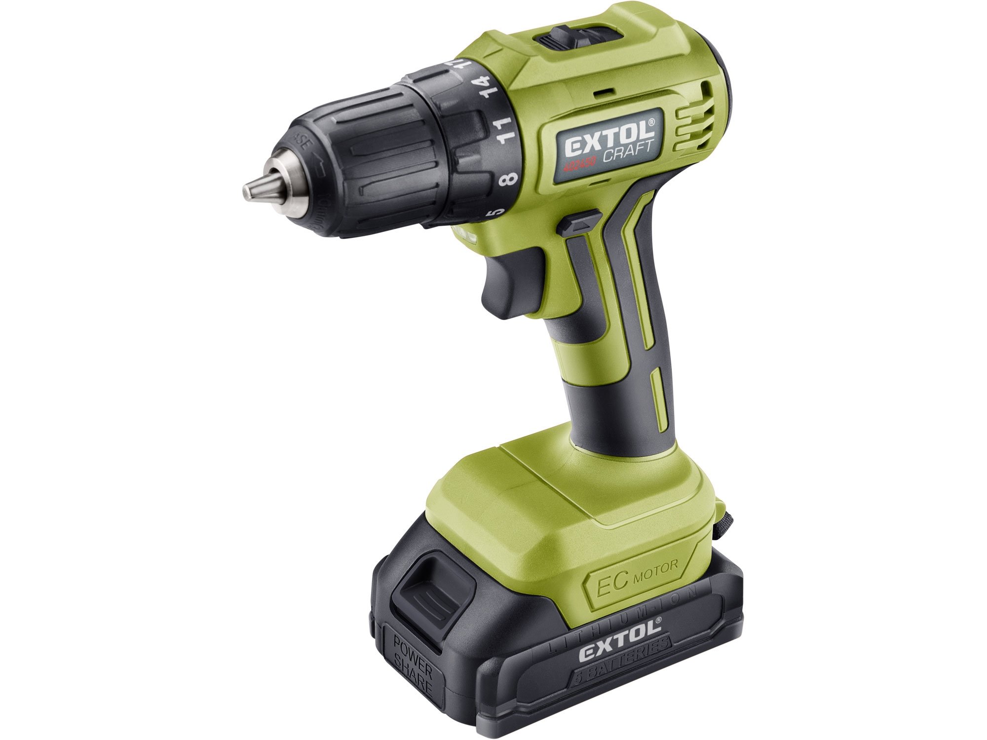 Extol Craft 402450 aku příklepový vrtací šroubovák 20V 2x2Ah